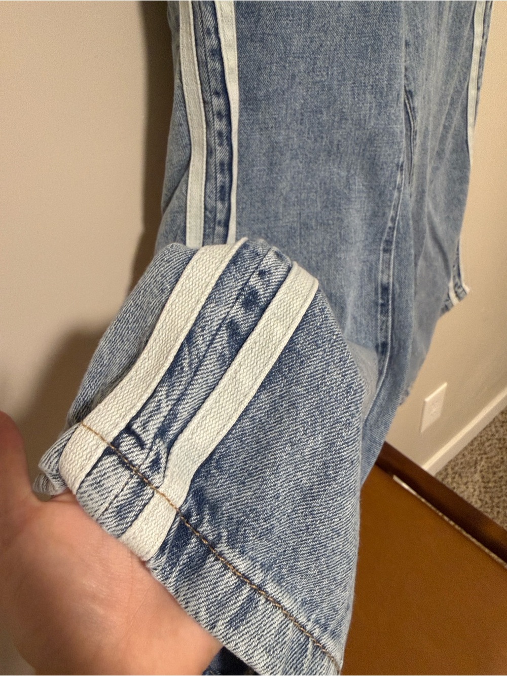 NWT GAP High Rise Wide Leg Striped Jean - Picture 8 of 10